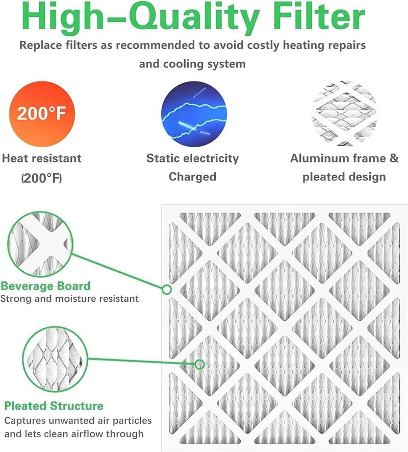 JASENG 10x10x1 Furnace Air Filters 4 Pack, MERV 8 MPR 600 & FPR 5 Filtering, HVAC Air Filter Replacement (exact dimensions: 9 3/4"x9 3/4"x3/4") - Image 4